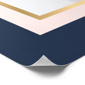 Aangepast marinesleutel Blauwe Goud Foto Welkomstt Poster (Hoek)