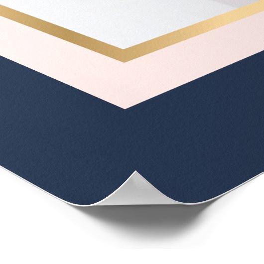 Aangepast marinesleutel Blauwe Goud Foto Welkomstt Poster (Hoek)