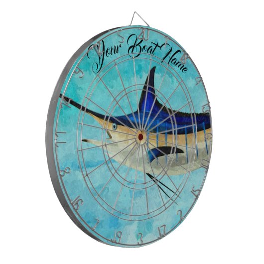 Aangepast marlijn-bord dartbord (Voorkant Links)