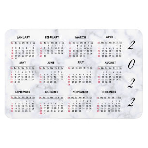 Aangepast marmer Calendar Magnet 2022 Magneet