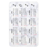 Aangepast marmer Calendar Magnet 2022 Magneet (Verticaal)