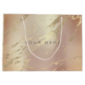 Aangepast marmer Gold Abstract koper Blush Groot Cadeauzakje (Achterkant)