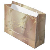 Aangepast marmer Gold Abstract koper Blush Groot Cadeauzakje (Voorkant Gekanteld)