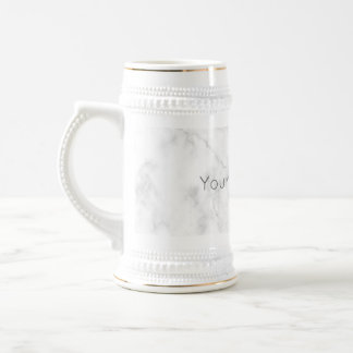 Aangepast marmer Modern Stein - White/Gold Bierpul