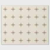 Aangepast Marokkaans geometrisch borduurpatroon ku Cadeaupapier (Vlak)