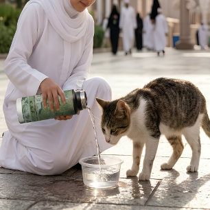 Aangepast Masjid Nabawi Madinah Tapijtpatroon Waterfles