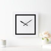 Aangepast massief wit met zwarte streep decoratief vierkante klok (Huis)