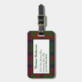Aangepast Matheson Tartan Pset Bagagelabel (Voorkant verticaal)