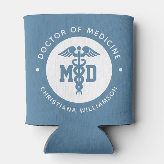 Aangepast MD Doctor in de Afstuderen van de Medici Blikjeskoeler (Achterkant)