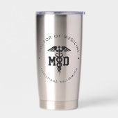 Aangepast MD Doctor in de Afstuderen van de Medici Geïsoleerde Drinkbeker (Links)
