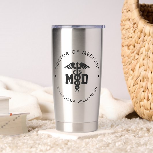 Aangepast MD Doctor in de Afstuderen van de Medici Geïsoleerde Drinkbeker (Woonkamer)