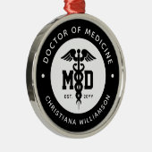 Aangepast MD Doctor in de Afstuderen van de Medici Metalen Ornament (Rechts)