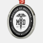 Aangepast MD Doctor in de Afstuderen van de Medici Metalen Ornament (Links)