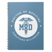 Aangepast MD Doctor in de Afstuderen van de Medici Notitieboek (Voorkant)