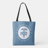 Aangepast MD Doctor in de Afstuderen van de Medici Tote Bag (Achterkant)