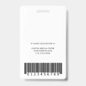 Aangepast medewerker Foto-ID Logo Rood Badge (Back)