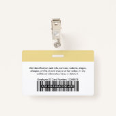 Aangepast medewerker | Fotobalie of Qr Code Logo N Badge (Achterkant met clip)