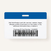 Aangepast medewerker | Fotobalk of Qr Code Logo Na Badge (Achterkant)