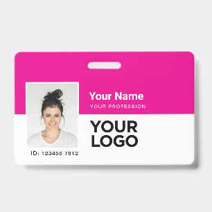 Aangepast medewerker Fotobalk of Qr Code Logo Na Badge