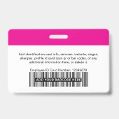 Aangepast medewerker | Fotobalk of Qr Code Logo Na Badge (Achterkant)