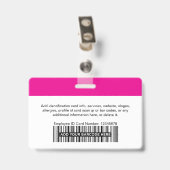 Aangepast medewerker | Fotobalk of Qr Code Logo Na Badge (Achterkant met clip)