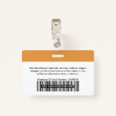 Aangepast medewerker | Fotobalk of Qr Code Logo Na Badge (Achterkant met clip)