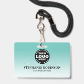Aangepast medewerker, Logo-naamplaatje | Aangepast Badge (Voorzijde met lanyard)