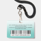 Aangepast medewerker, Logo-naamplaatje | Aangepast Badge (Achterkant met lanyard)