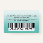 Aangepast medewerker, Logo-naamplaatje | Aangepast Badge (Achterkant)