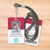 Aangepast Medewerker Personeel Logo Barcode Naam F Badge