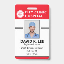 Aangepast medisch ID-badge | Geregistreerde verple
