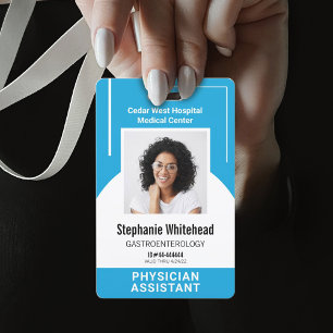 Aangepast medisch medewerker Foto ID Aqua Blue Badge