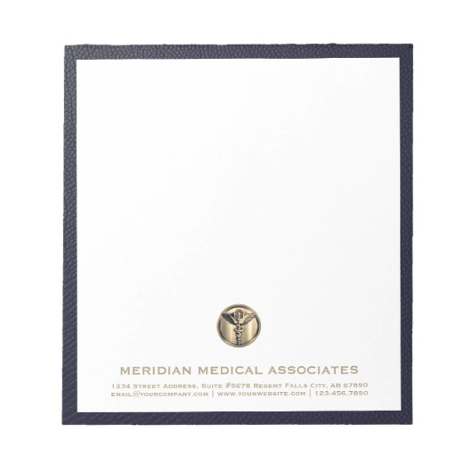 Aangepast medisch Notitieblok met Logo (Voorkant)