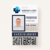 Aangepast medisch personeel foto-ID met QR en stre Badge (Voorkant)
