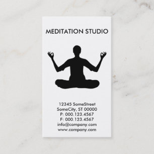 aangepast meditatie bedrijf visitekaartje