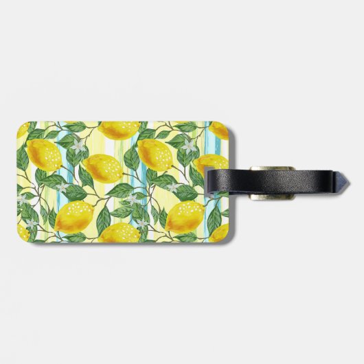 Aangepast mediterraan zomerbonpatroon bagagelabel (Achterkant horizontaal)