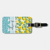 Aangepast mediterraan zomerbonpatroon bagagelabel (Voorkant horizontaal)