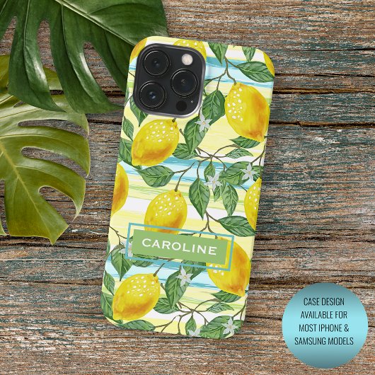 Aangepast mediterraan zomerbonpatroon Case-Mate iPhone case