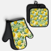 Aangepast mediterraan zomerbonpatroon ovenwant & pannenlap set