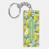 Aangepast mediterraan zomerbonpatroon sleutelhanger (Voorkant Links)