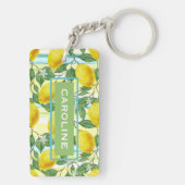 Aangepast mediterraan zomerbonpatroon sleutelhanger (achterkant)