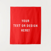Aangepast Medium Tapestry – Rood & Gepersonaliseer Wandkleed (Voorkant)