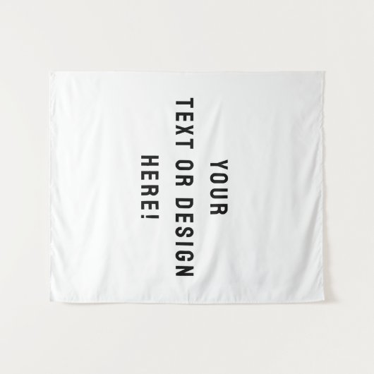 Aangepast Medium Tapestry – Wit & Gepersonaliseerd Wandkleed (Voorkant (horizontaal))