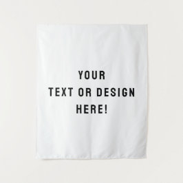 Aangepast Medium Tapestry – Wit & Gepersonaliseerd Wandkleed