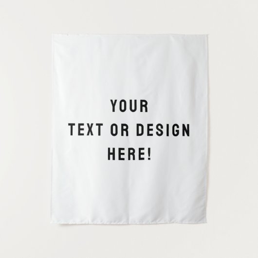 Aangepast Medium Tapestry – Wit & Gepersonaliseerd Wandkleed (Voorkant)