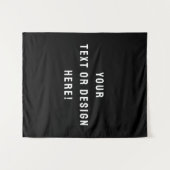 Aangepast Medium Tapestry – Zwart & Gepersonalisee Wandkleed (Voorkant (horizontaal))