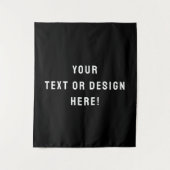Aangepast Medium Tapestry – Zwart & Gepersonalisee Wandkleed (Voorkant)