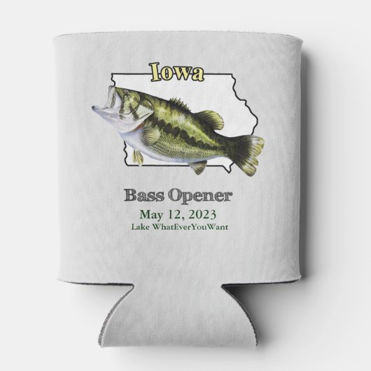 Aangepast meer/Datum Iowa Bass Open Light Blikjeskoeler (Achterkant)