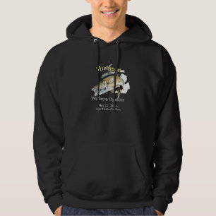 Aangepast meer/Datum Michigan Walleye Open Dark Hoodie