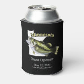 Aangepast meer/Datum Minnesota Bass Opener Donker Blikjeskoeler (Blikje Achterkant)